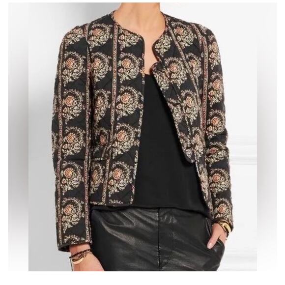Isabel Marant Étoile Elmer Quilted Floral Reversible Jacket - US 8 - Picture 1 of 10